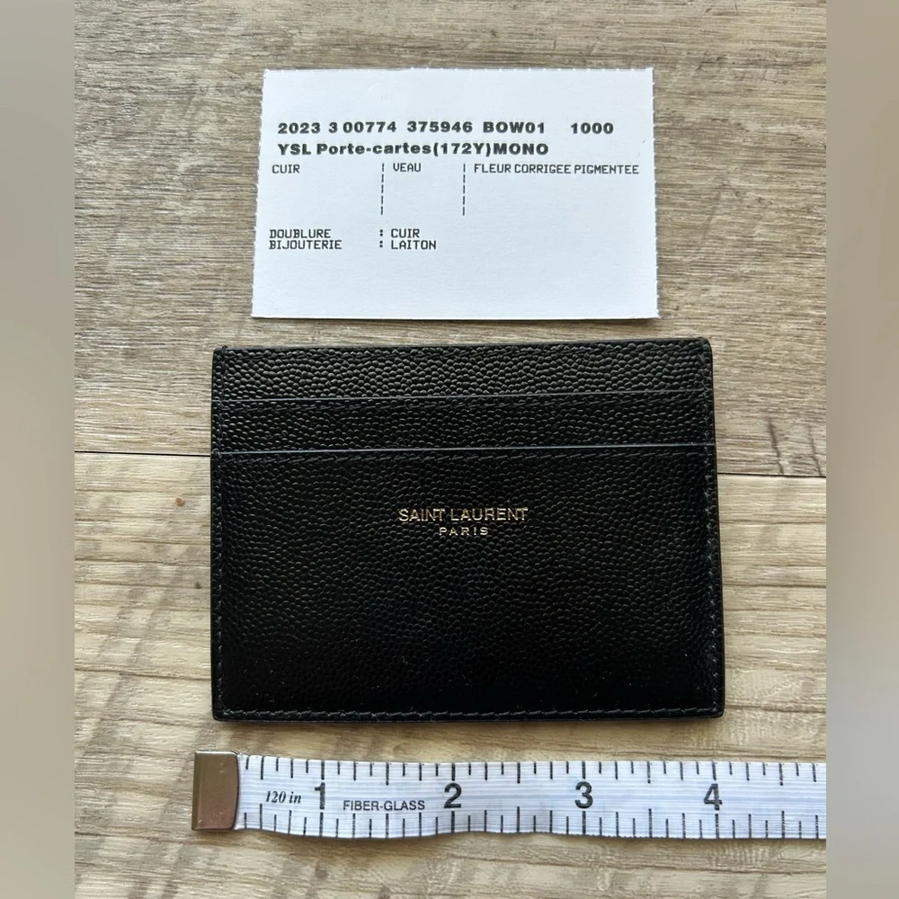 YSL Card Holder Full Inclusion Saint Laurent $300 - Picture 3 of 6